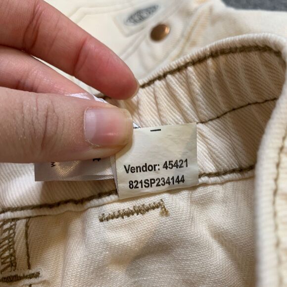 Pacsun Shorts Women XS Extra Small Ivory Denim Tint High Rise Cutoff Cargo - Picture 14 of 16